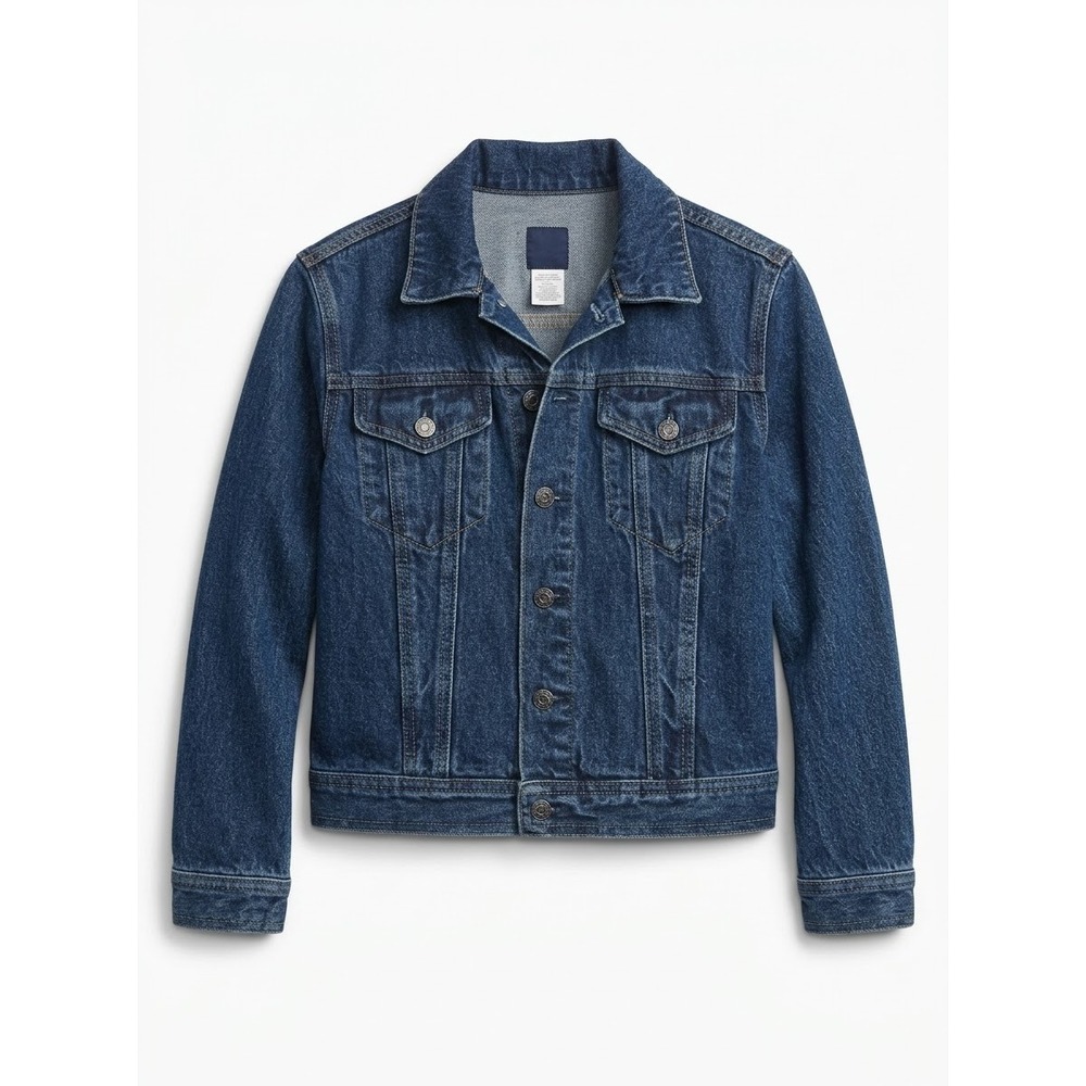 Gap Denim Jacket Kids Size M 7-8 Blue Medium Wash Trucker Cotton 186801-00